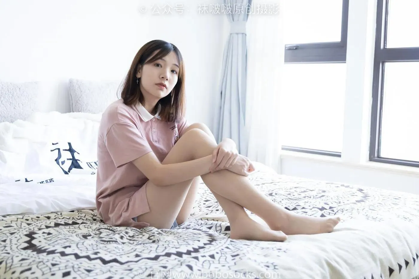 [BoBoSocks袜啵啵]NO.163 小甜豆-空军一号板鞋、白棉袜、肉丝 [135P]插图